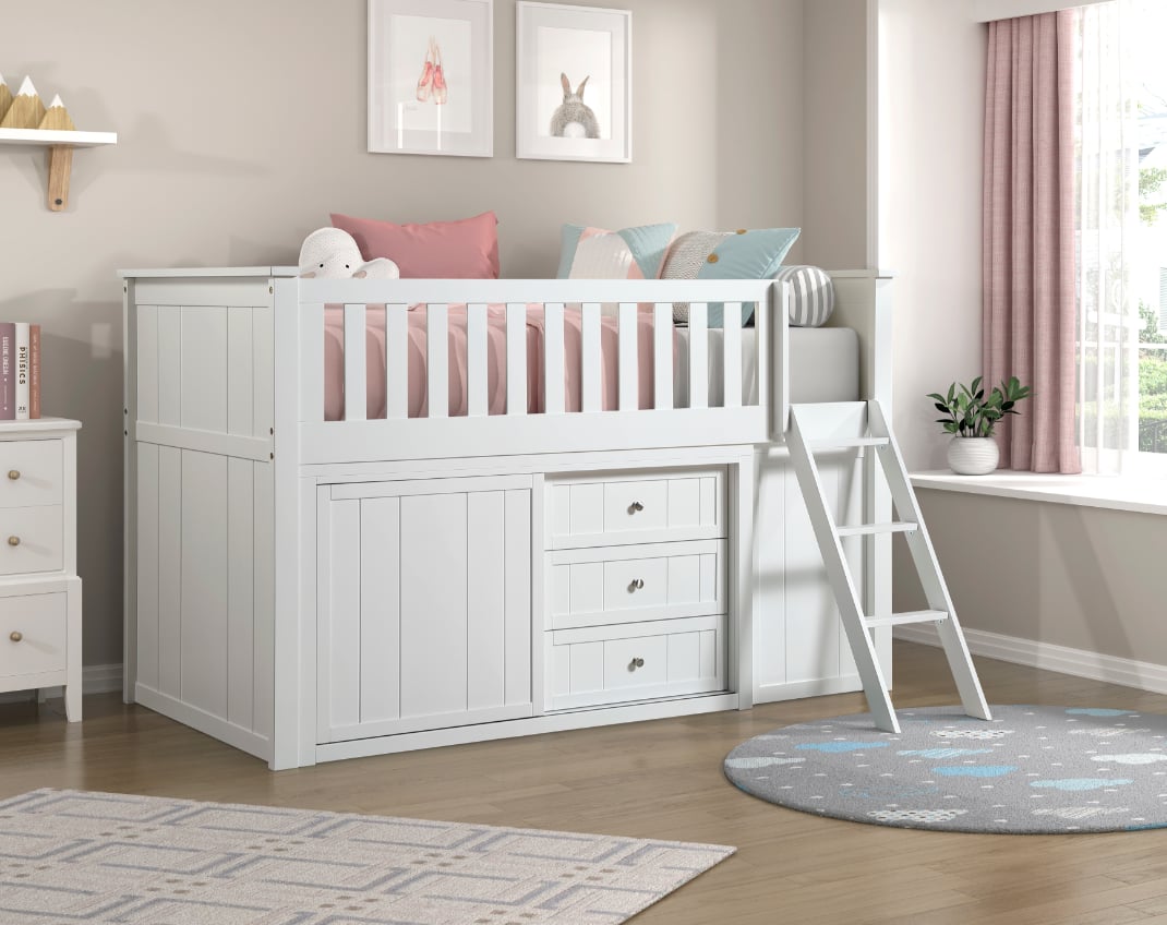 Homelegance Galen Low Loft Bunk with Storage