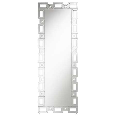 24 x 65 Inch Geometric Frame Standing Mirror