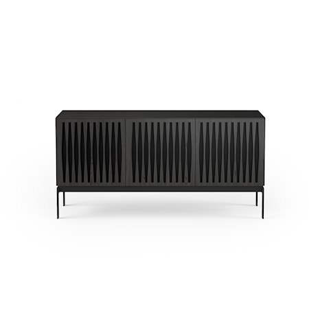 Contemporary 3-Door Storage Console with Tempo Pattern