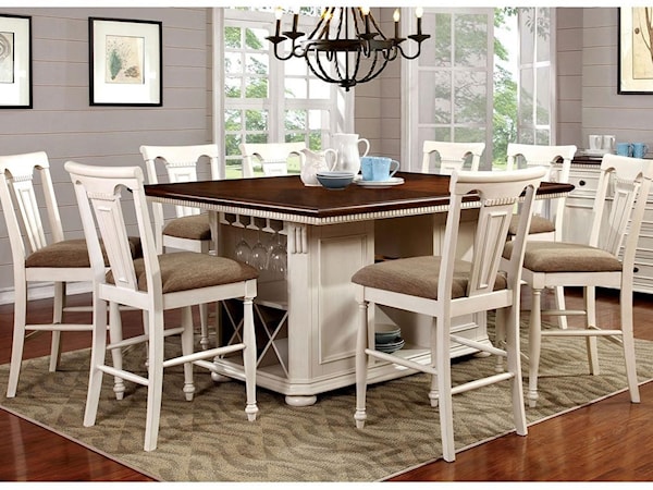 9 Piece Counter Height Dining Set