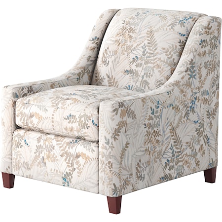 Accent Chair with Sloping Track Arms