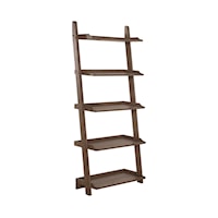Transitional 5-Shelf Leaning Pier Bookcase