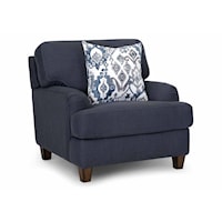 Contemporary Chair with Throw Pillow