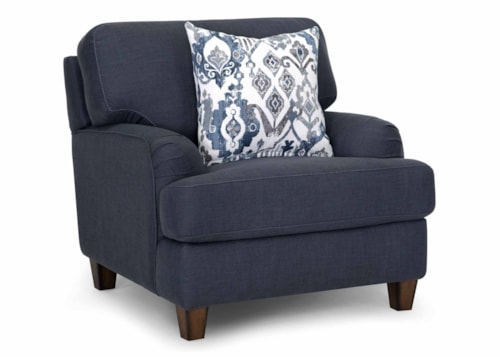 Contemporary Chair with Throw Pillow