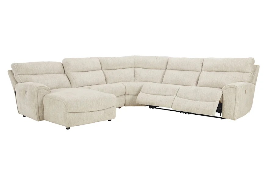 Critic's Corner 5-Piece Power Reclining Sectional by Signature Design by Ashley at Sparks HomeStore