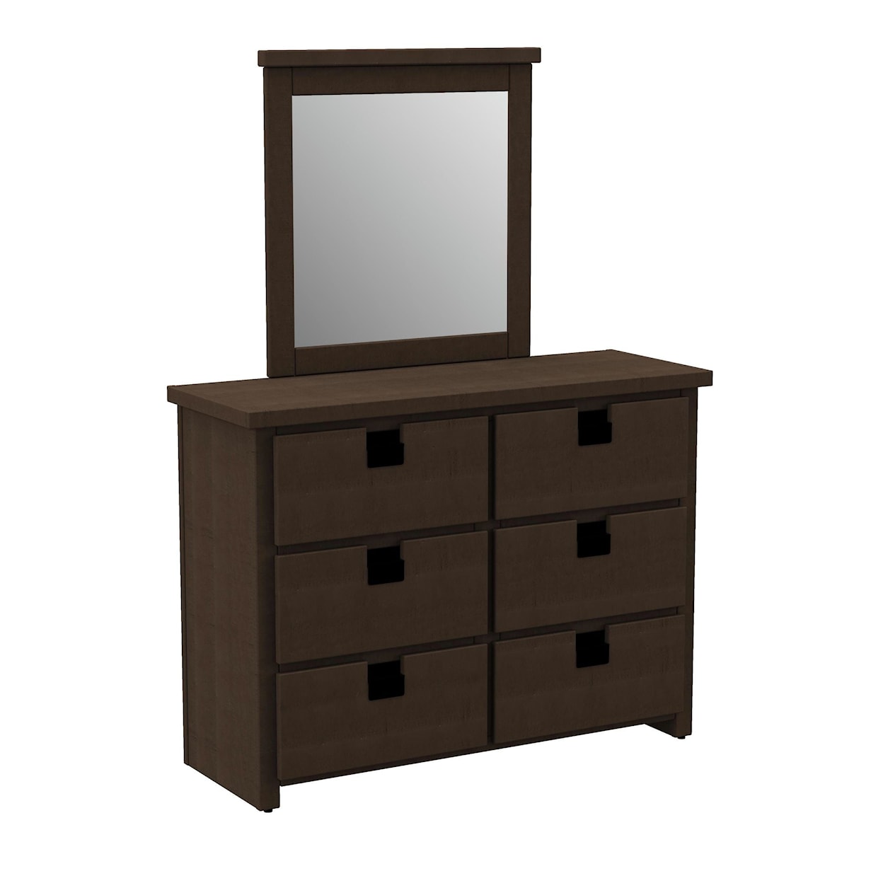 Elements International Cali Kids 6-Drawer Kids Dresser with Mirror