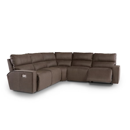 Power 4-Seat Sectional Sofa w/ HR &amp; Lumbar