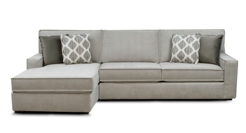 Casual Sectional Sofa with Chaise
