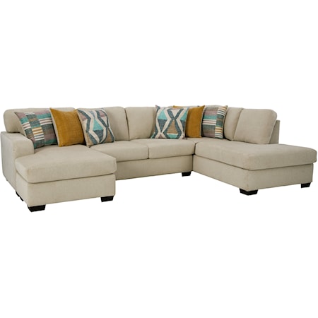 Gracie Transitional U-Shaped Sectional Sofa with Chaise