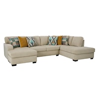 Gracie Transitional U-Shaped Sectional Sofa with Chaise