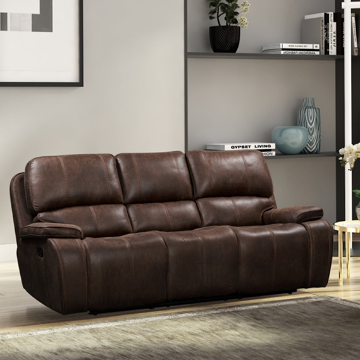New Classic Brookings Dual Reclining Sofa