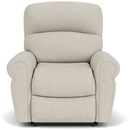 Casual Recliner with Rolled Armrests