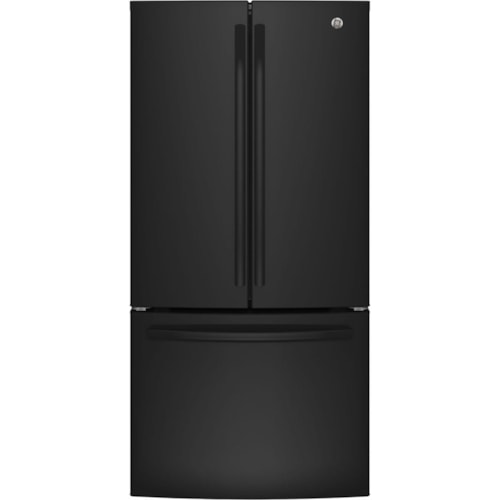 GE 18.6 Cu. Ft. Counter-Depth French-Door Refrigerator Black