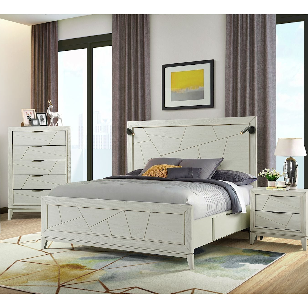 Elements International Artis King Bedroom Set