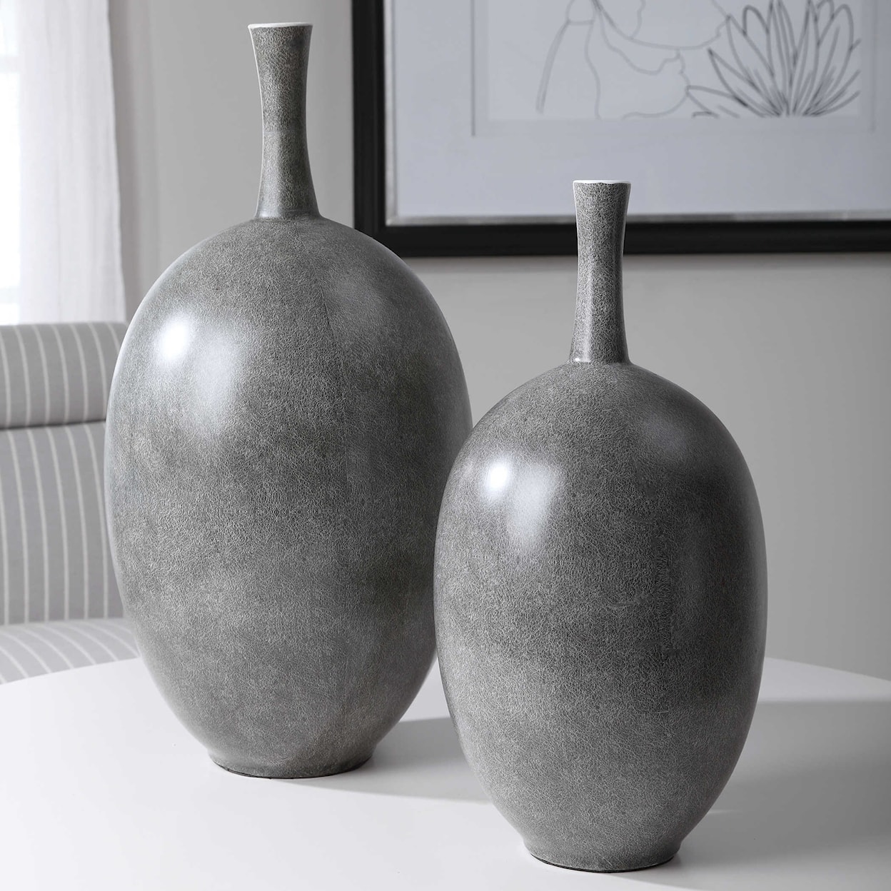 Uttermost Accessories - Vases and Urns Riordan Modern Vases, S/2