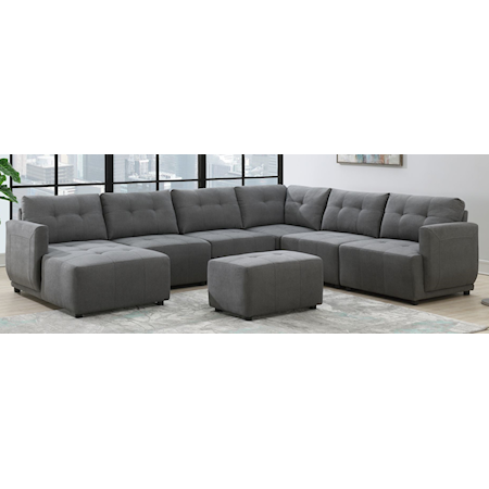 6-Piece Sectional Sofa w/ Ottoman