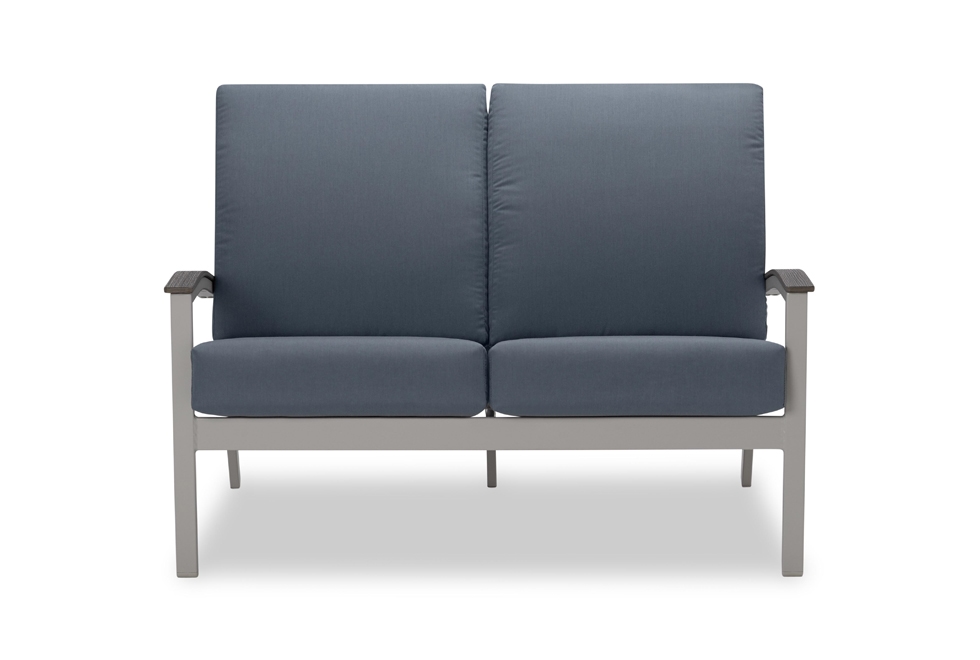 Telescope Bazza Cushioned Loveseat w/Polymer Panel Arms