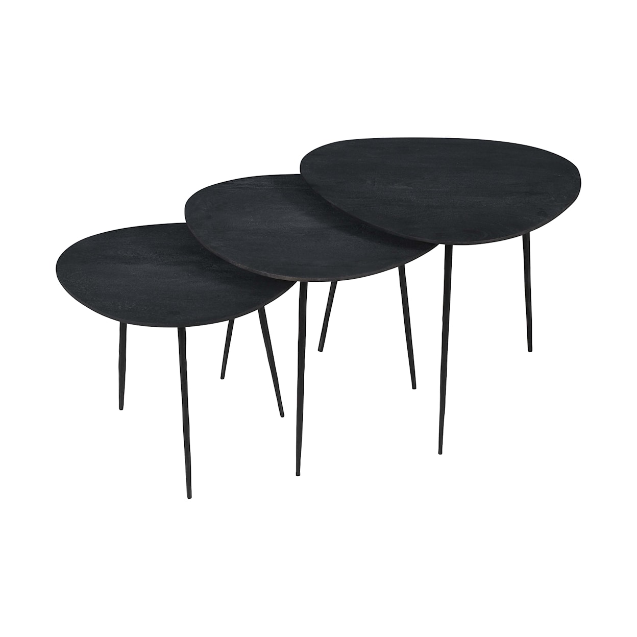 Jofran Reeves Nesting Table - Set of 3 - Black