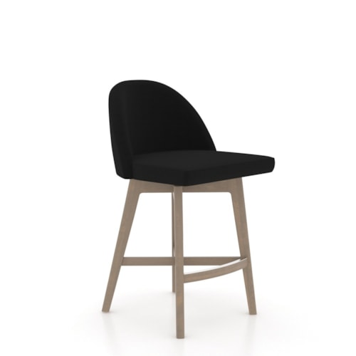 Contemporary Upholstered Swivel Stool