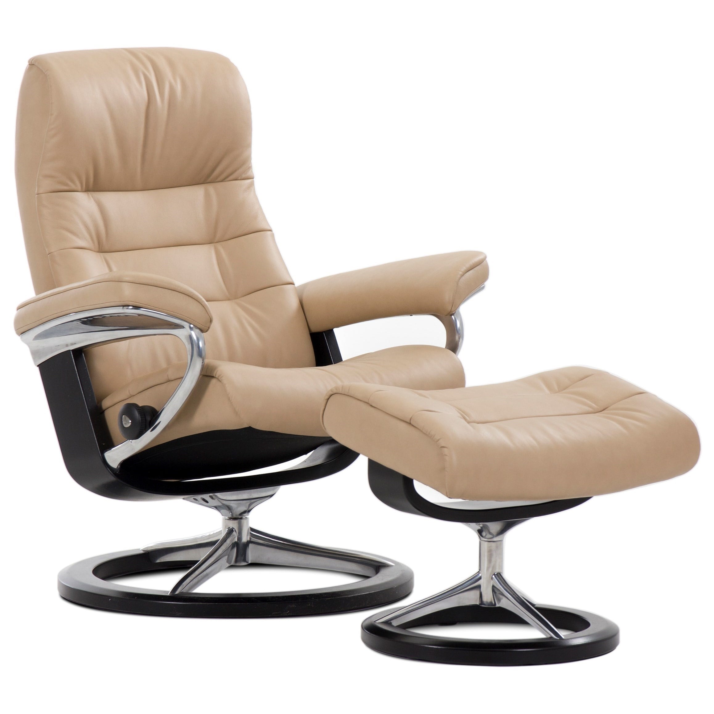 Stressless by Ekornes Opal Large Opal Signature Recliner Ottoman Sprintz Furniture Recliner Reclining Chair Ottoman