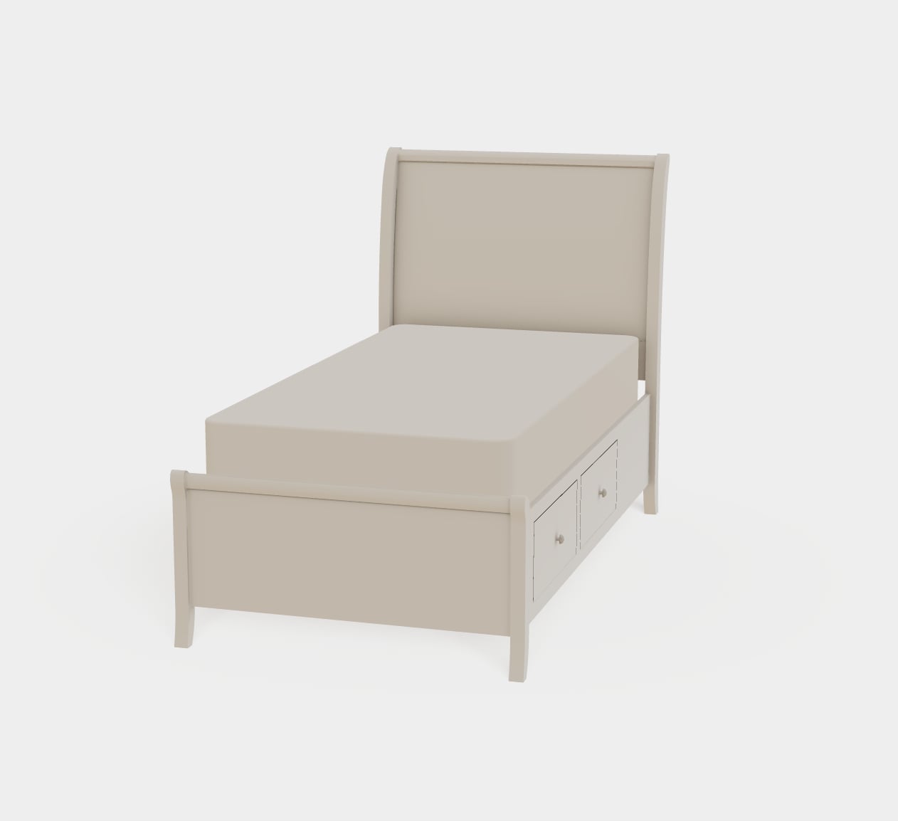 Adrienne Twin XL Right Drawerside Sleigh Bed