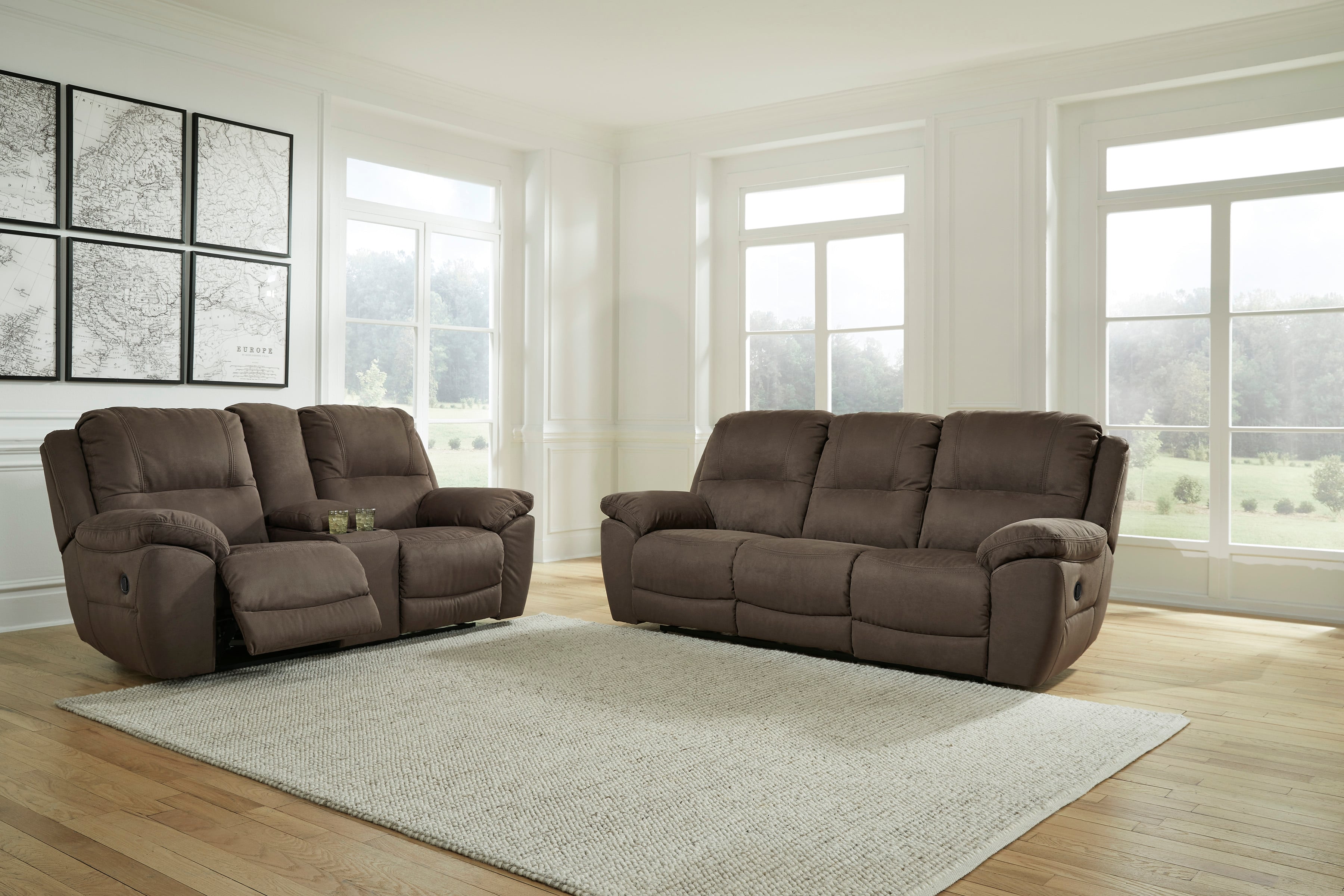 Ashley brown deals reclining sofa