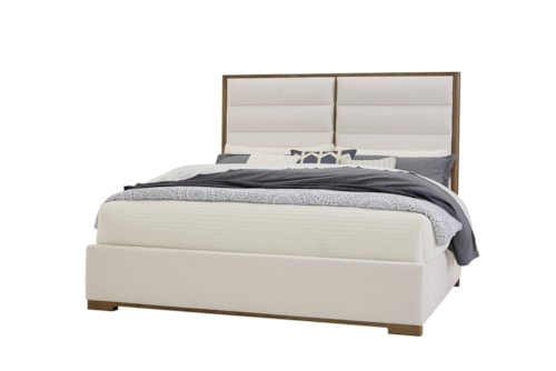 Transitional Upholstered Queen Panel Bed