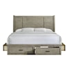Elements International Sully SULLY DRIFTWOOD GREY KING STORAGE | BED