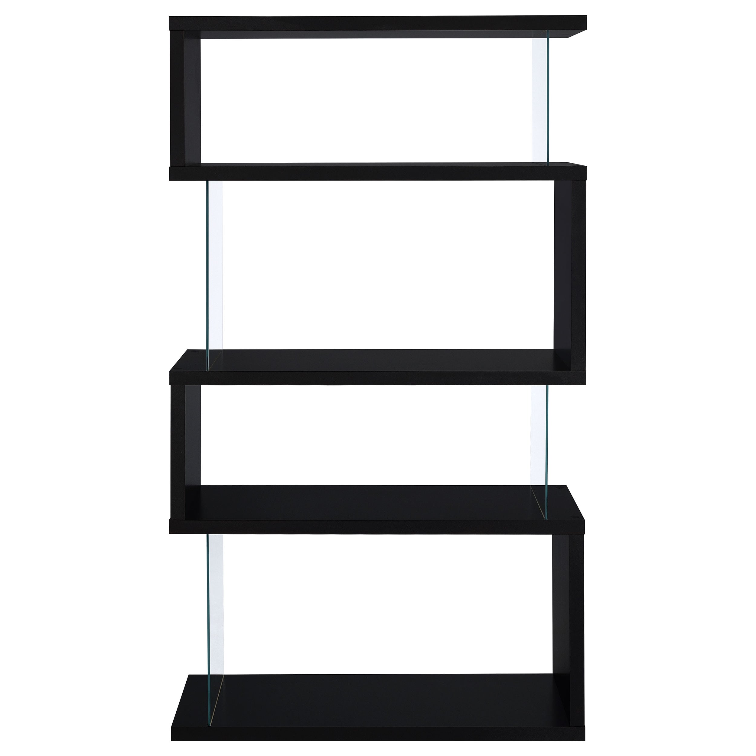 63-inch 4-shelf Glass Panel Bookshelf