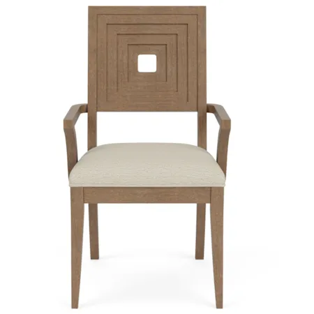Uph Wood Bk Arm Chair 2In