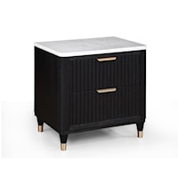 Contemporary 2-Drawer Nightstand