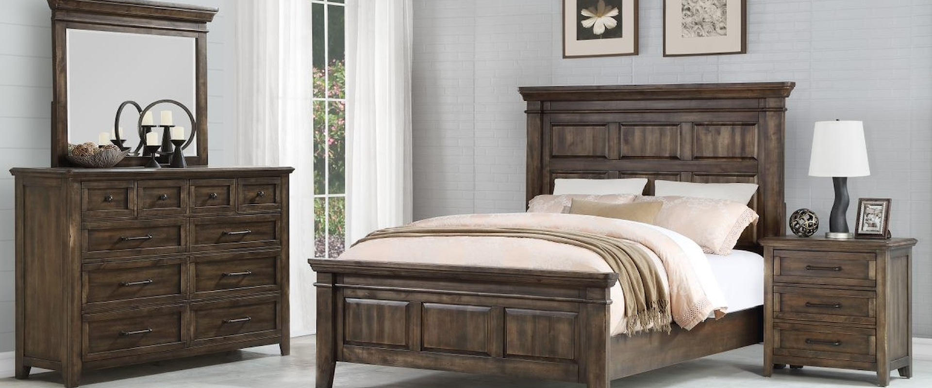 Transitional 4-Piece King Bedroom Set