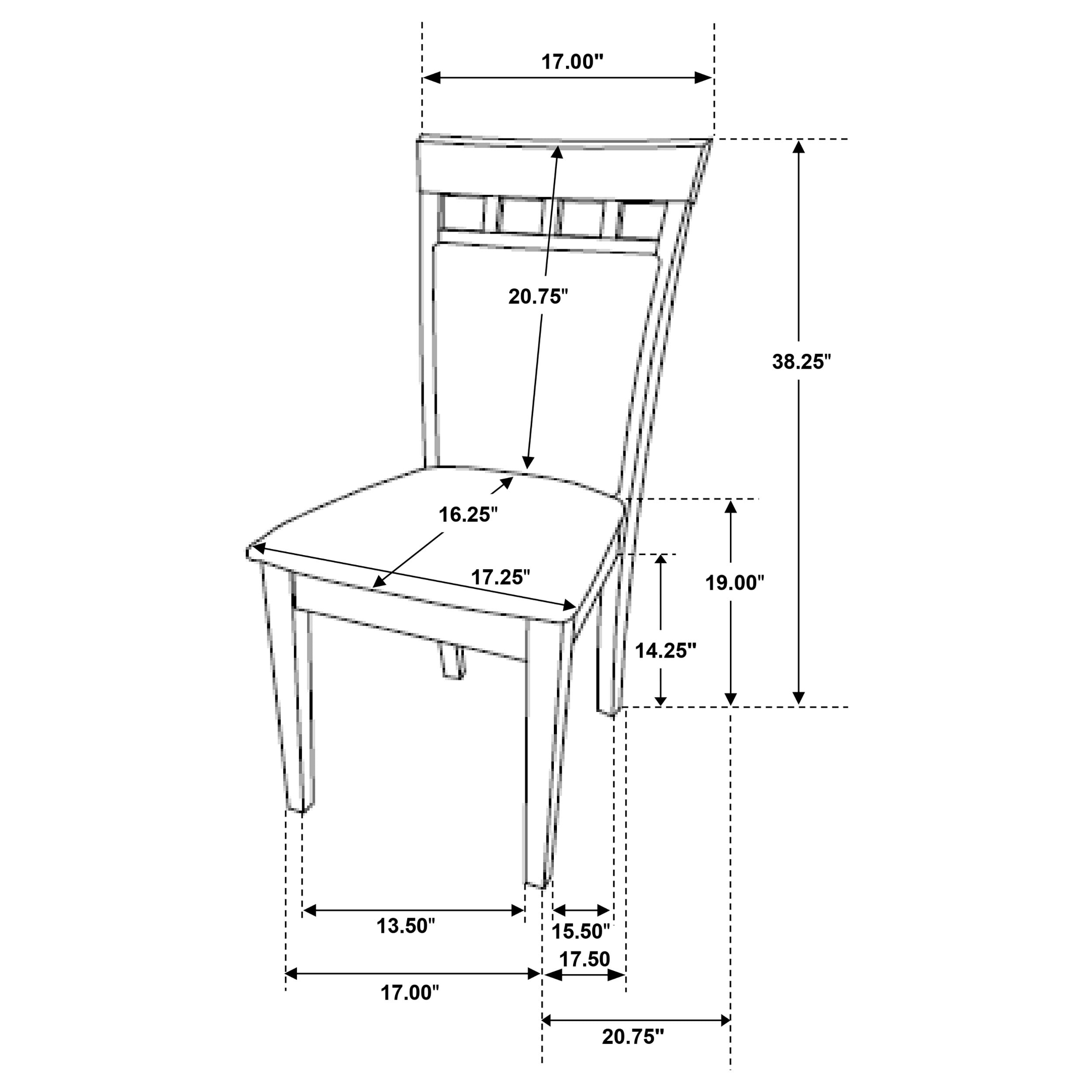Coaster Gabriel Closed Back Dining Side Chair