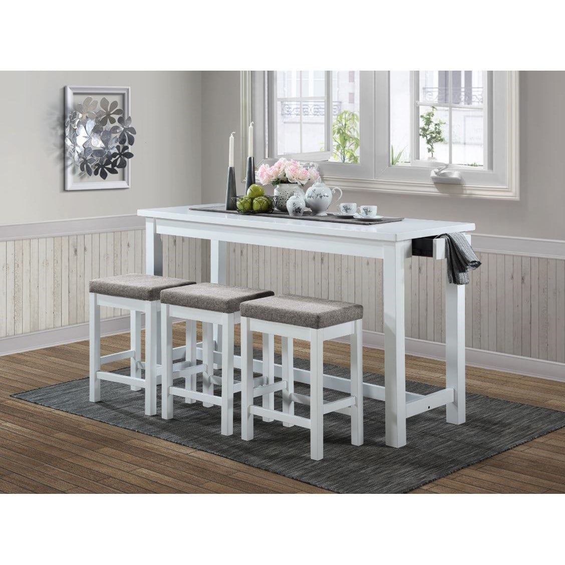 Homelegance Connected Collection 4-Piece Pack Counter Height Set