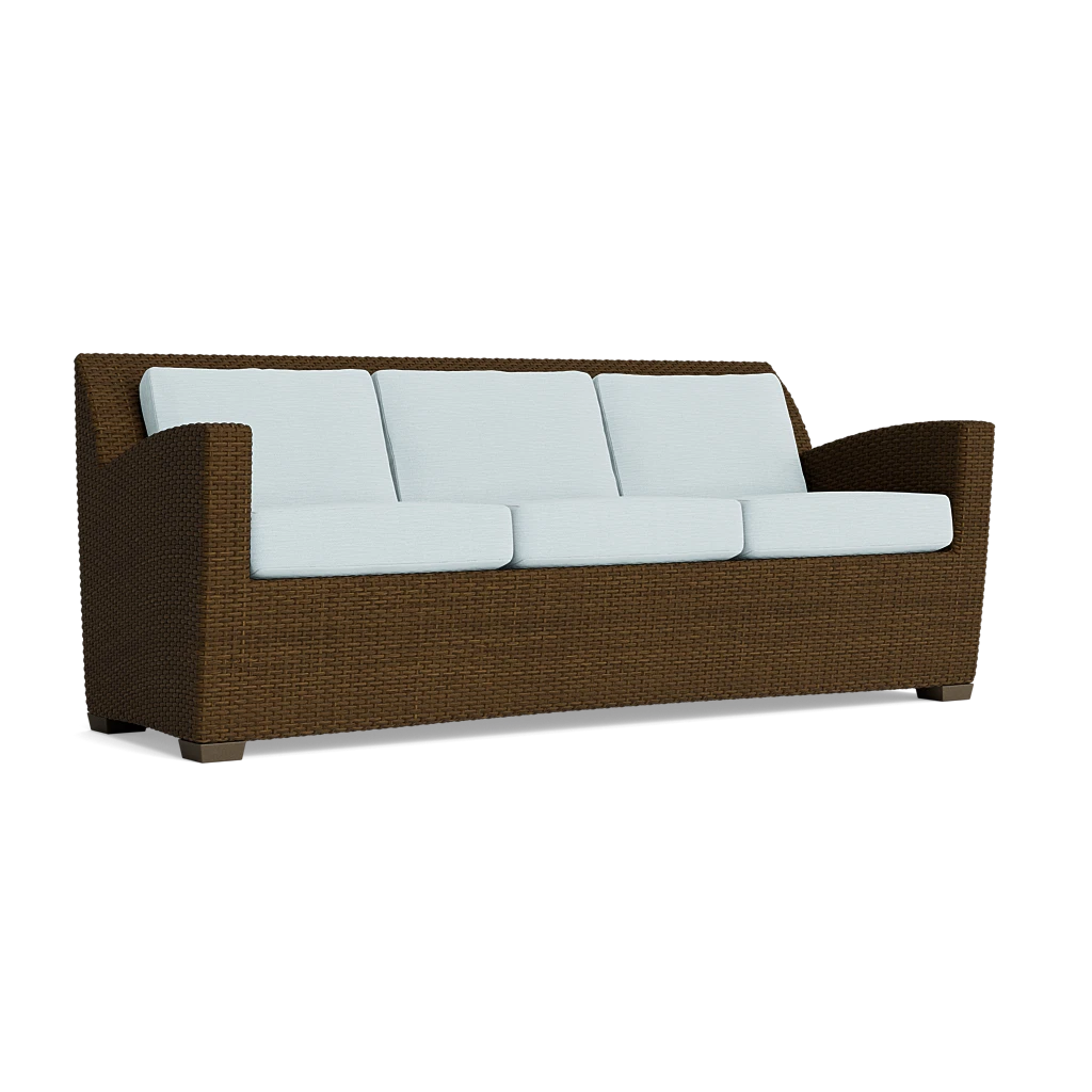 Slim-Back Wicker Sofa