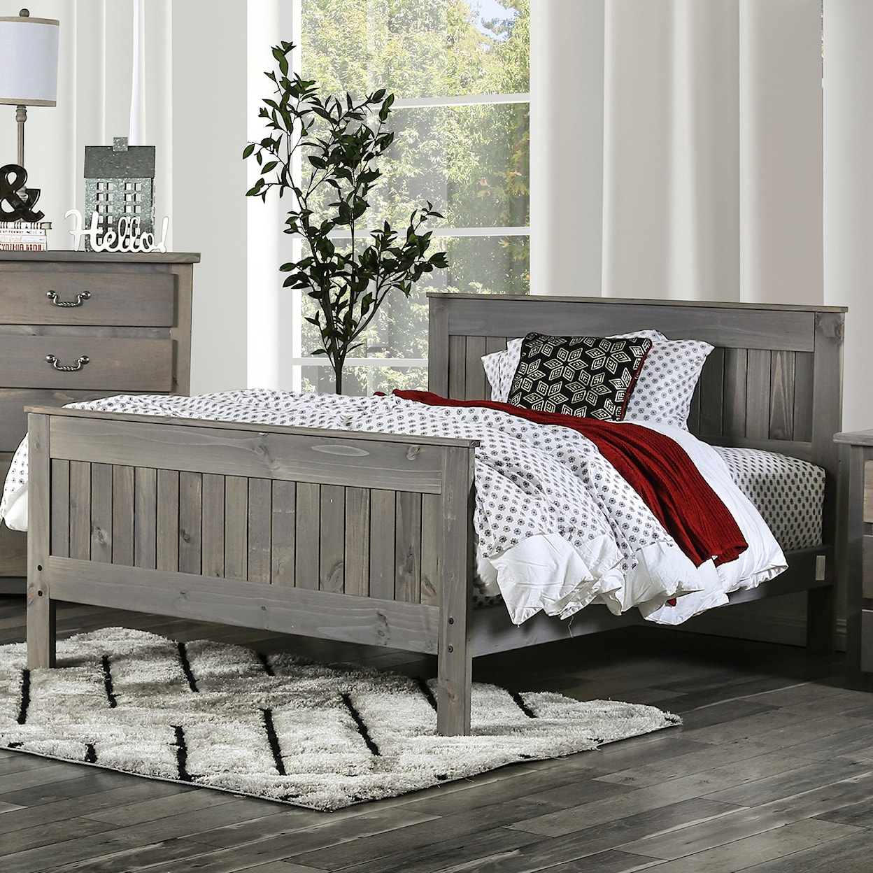 FUSA Rockwall Twin Panel Bed