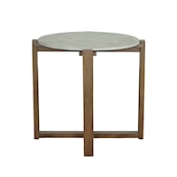 Transitional Round End Table