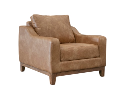Transitional Armchair with Throw Pillow