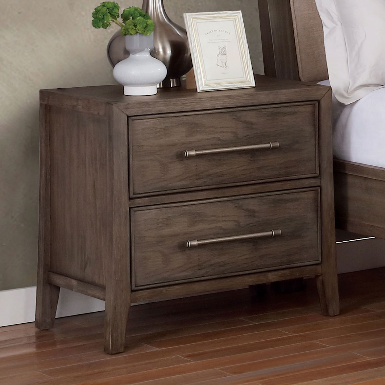 Furniture of America Tawana Nightstand w/ USB Plug