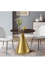 Modway Tupelo 42" Oval Marble Dining Table