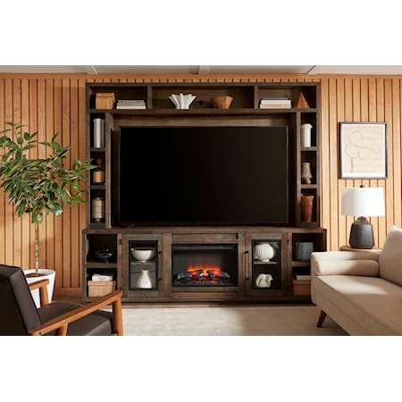 Entertainment Fireplace Console and Hutch