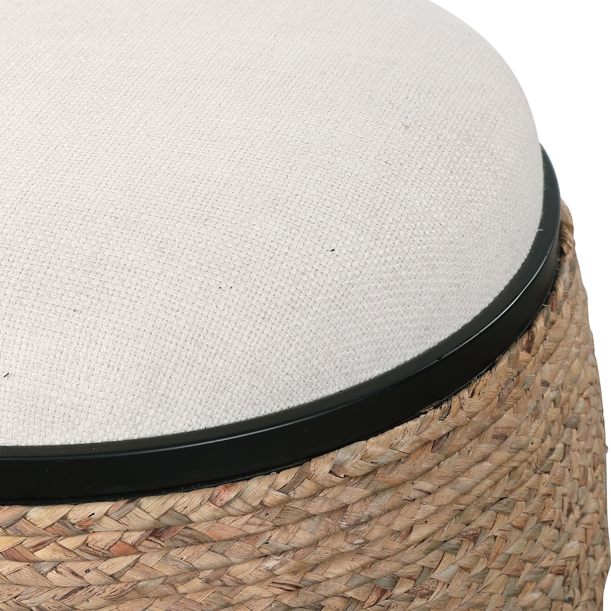 Uttermost Island Island Straw Accent Stool