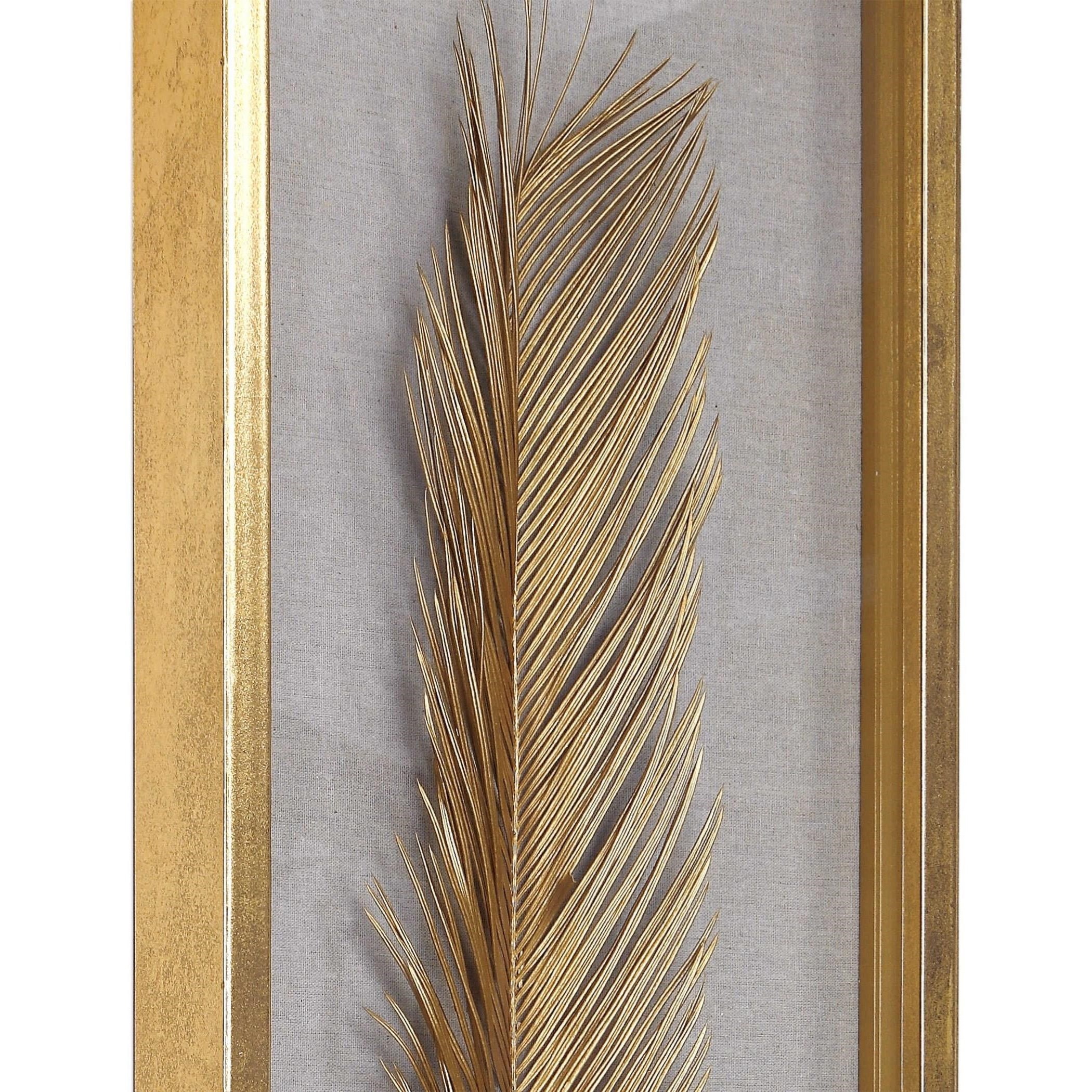 Uttermost Alternative Wall Decor Palma Gold Leaf Shadow Box Set/3