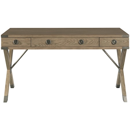 Rustic Writing Desk with Rollout Keyboard Drawer