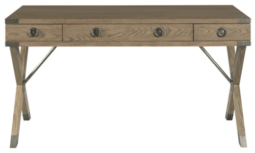 Rustic Writing Desk with Rollout Keyboard Drawer