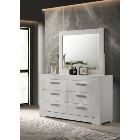 Ives 6-Drawer Dresser and Mirror