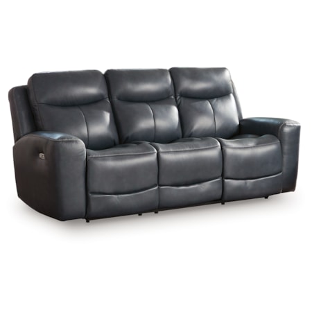 Pwr Rec Sofa With Adj Headrest