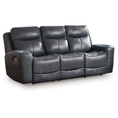 Pwr Rec Sofa With Adj Headrest