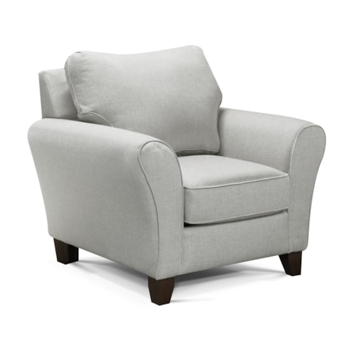 Transitional Chair with Flared Arms