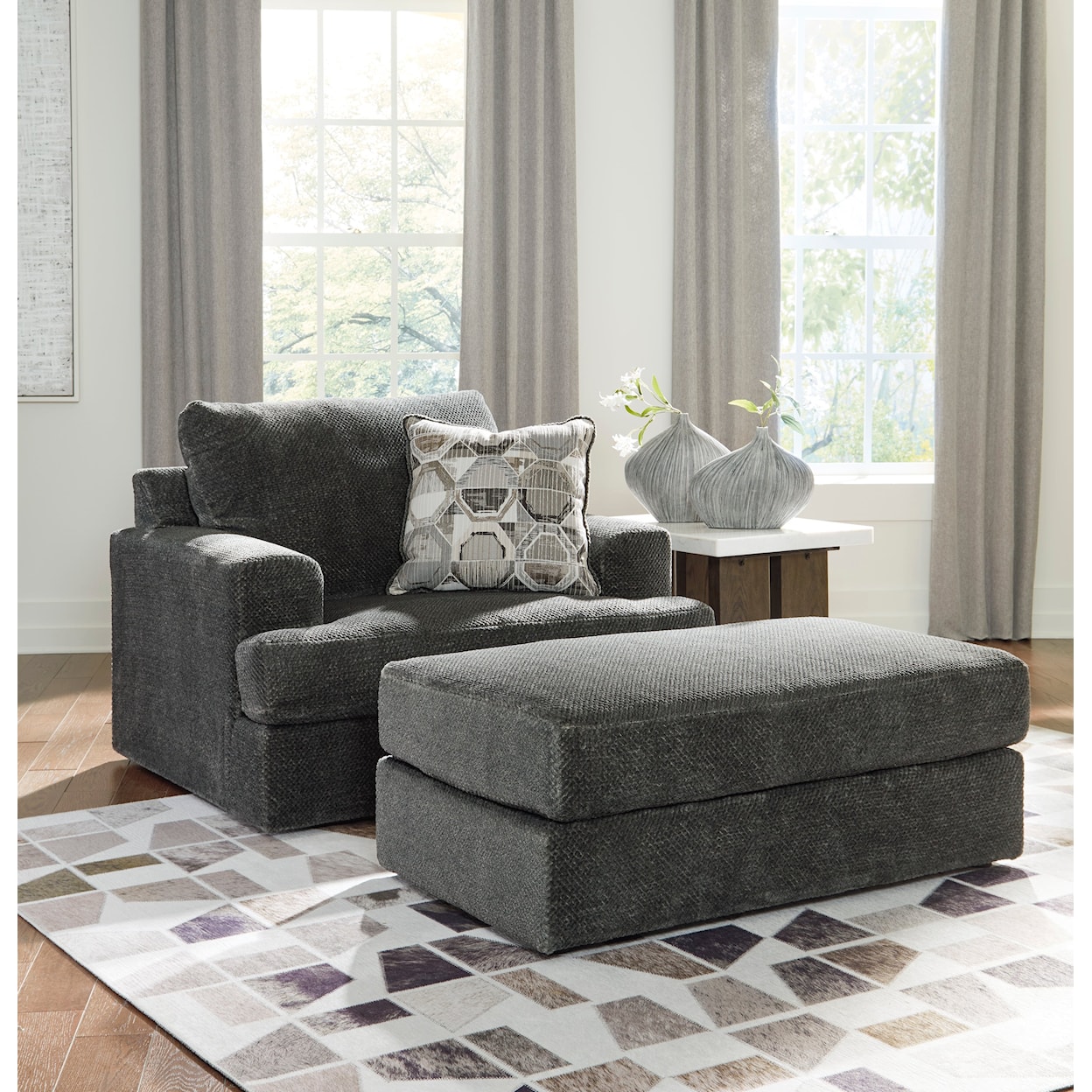 Ashley Signature Design Karinne Oversized Accent Ottoman